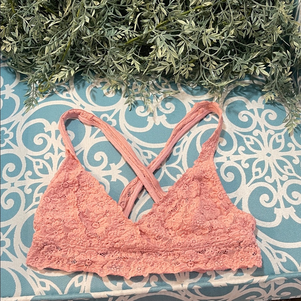 Aerie Lace Bralette in Soft Pink